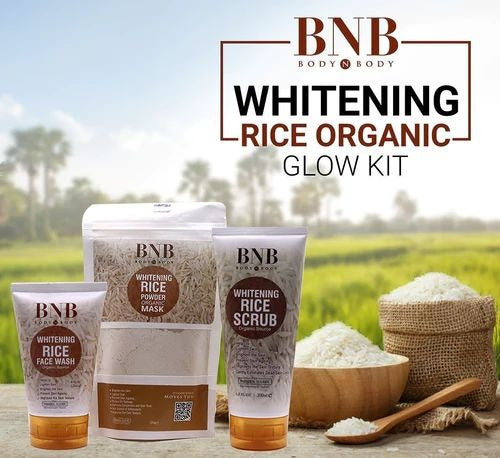 Pack of BNB Rice Extract Bright & Glow Kit Golden Cap with box