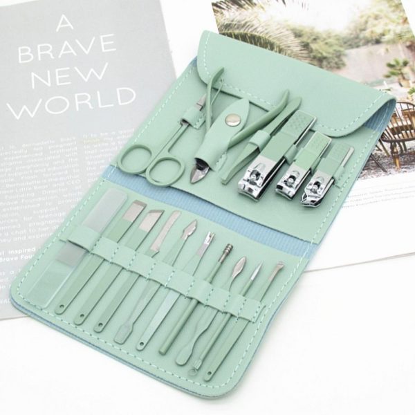 16-piece Manicure & Pedicure Kit – Stainless steel 16 Pcs Nail Care Set | case included