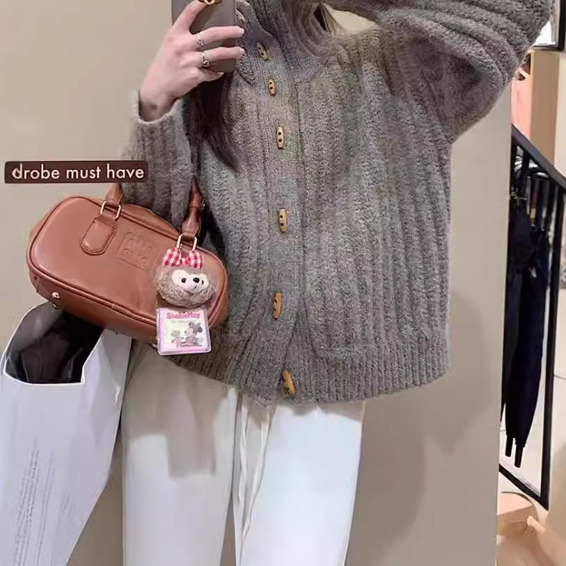 Japanese and Korean Style Lazy Style Turtleneck Sweater Women's Winter Retro Loose Small Warm Sweater All-match Coat Trendy