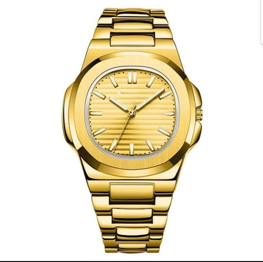 Men's Square Quartz Movement and Water Resistant Watch