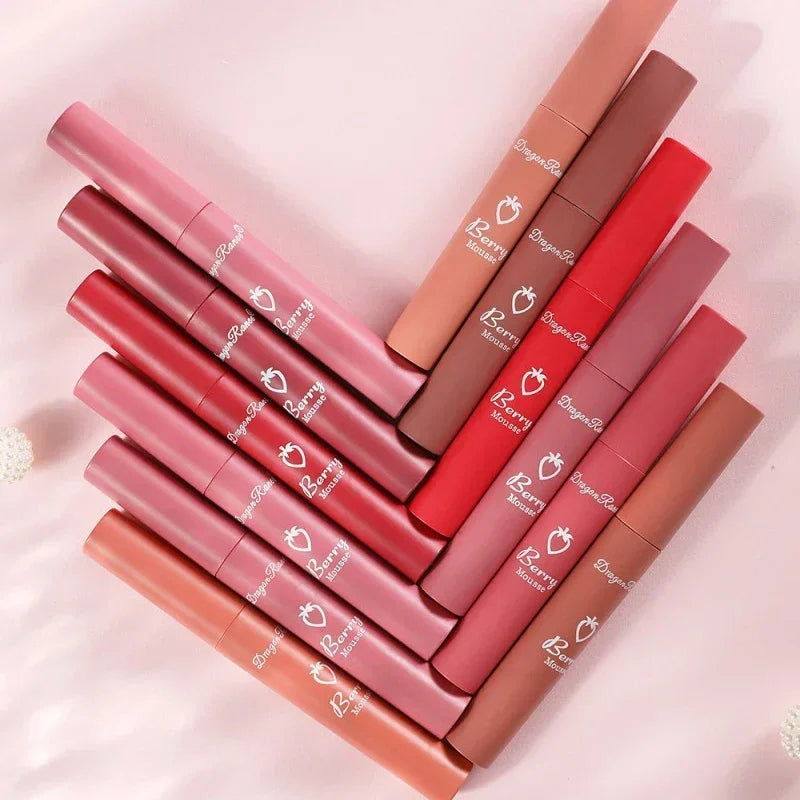 Nude Matte Lip Gloss 12 Colors Long-lasting