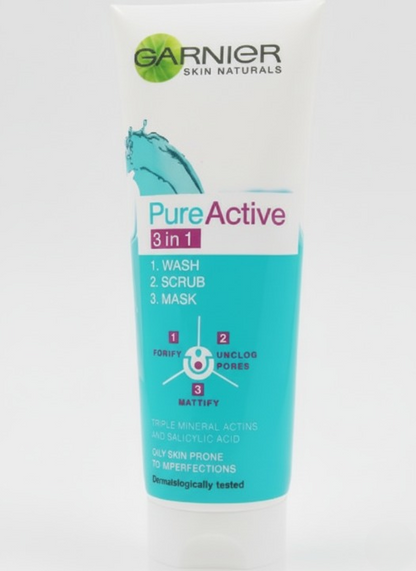 Garnier 3 In 1 Pure Active Face Wash-100ml