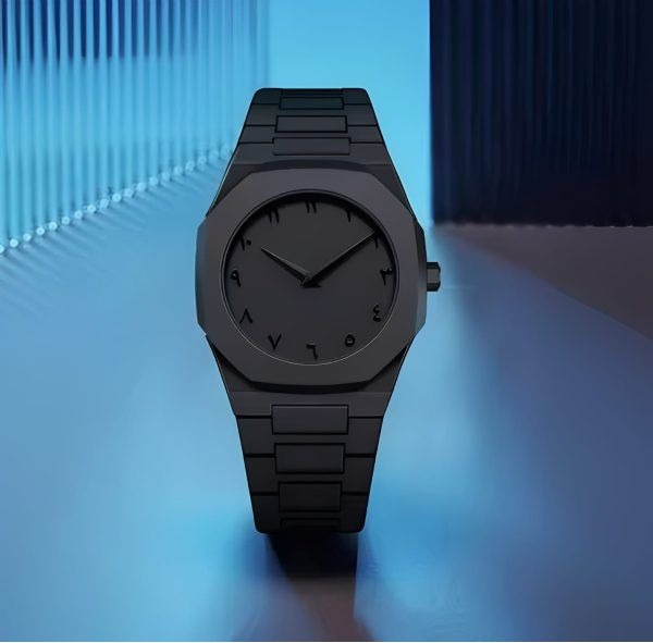 Black Aura Arabic Quartz Watch For Men