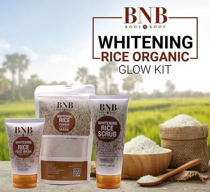 Pack of BNB Rice Extract Bright & Glow Kit Golden Cap with box