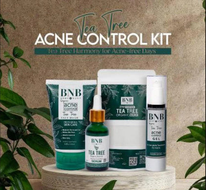 BNB Organic Premium Tea Tree Acne Control 4in1 Facial Kit
