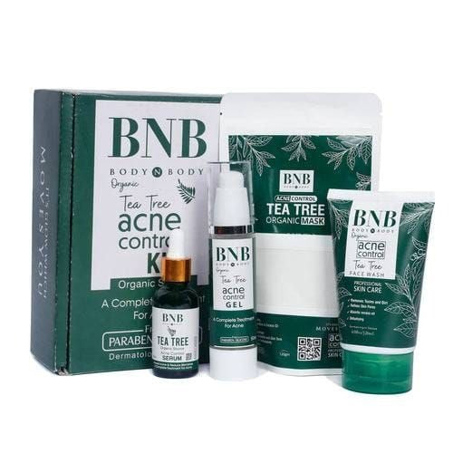 BNB Organic Premium Tea Tree Acne Control 4in1 Facial Kit