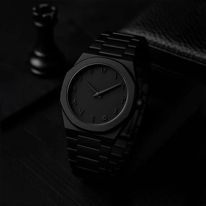 Black Aura Arabic Quartz Watch For Men