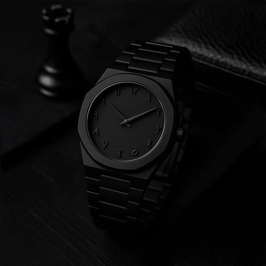 Black Aura Arabic Quartz Watch For Men