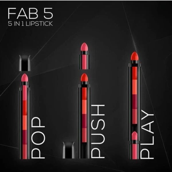 5 In 1 Huda Beauty Lipstick Nude Shades Matte Lipsticks Waterproof | Long Lasting