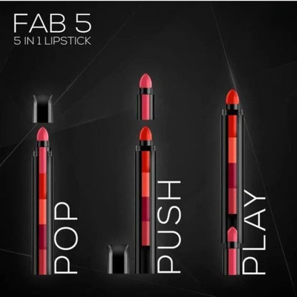 5 In 1 Huda Beauty Lipstick Nude Shades Matte Lipsticks Waterproof | Long Lasting