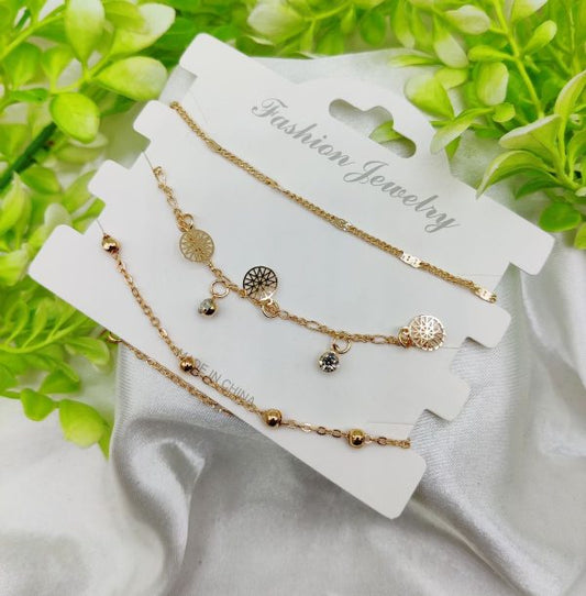 Imported Triple-layered Adjustable Bracelet Set