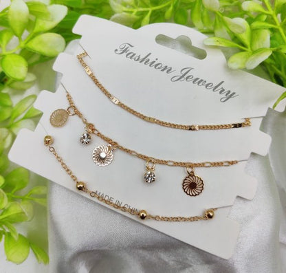 Imported Triple-layered Adjustable Bracelet Set