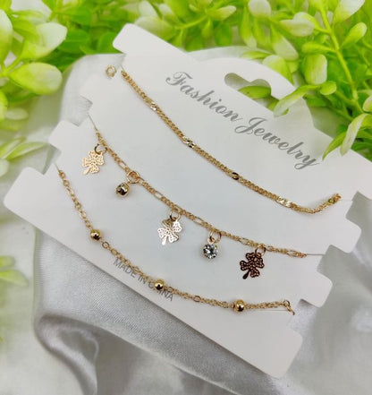 Imported Triple-layered Adjustable Bracelet Set