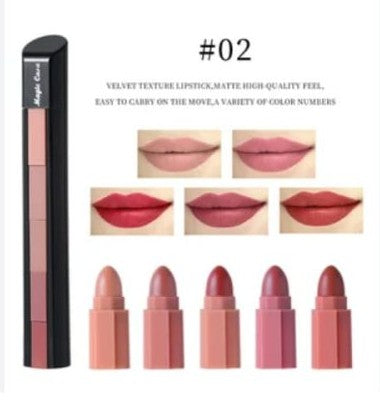 5 In 1 Huda Beauty Lipstick Nude Shades Matte Lipsticks Waterproof | Long Lasting