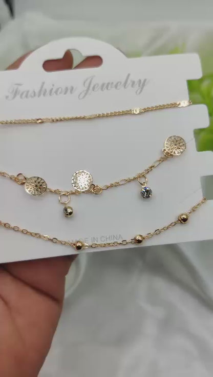 Imported Triple-layered Adjustable Bracelet Set
