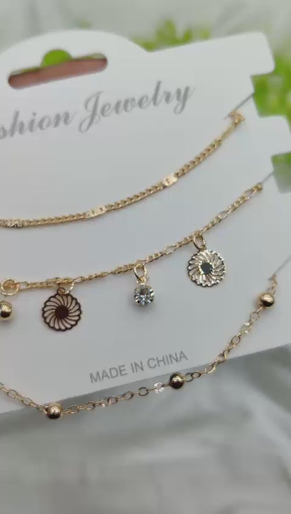 Imported Triple-layered Adjustable Bracelet Set