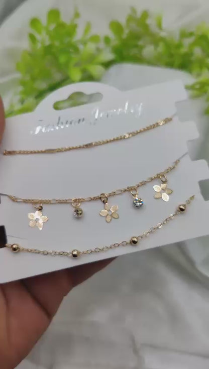 Imported Triple-layered Adjustable Bracelet Set