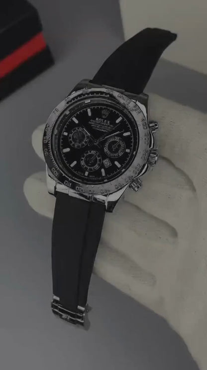 Rolex Oyster Perpetual With Premium Rubber Strap  Luxury Timepiece