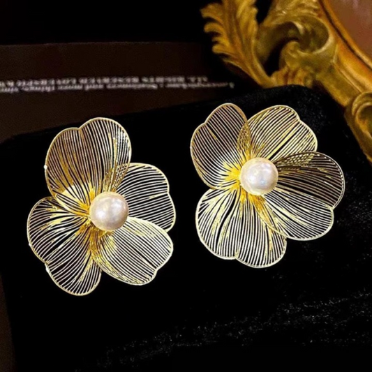 Elegant Bow & Zircon Circle Design Available In Golden And Silver Color