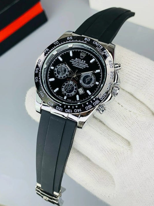Rolex Oyster Perpetual With Premium Rubber Strap  Luxury Timepiece