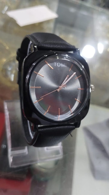 Tomi Original Leather Strap Watch