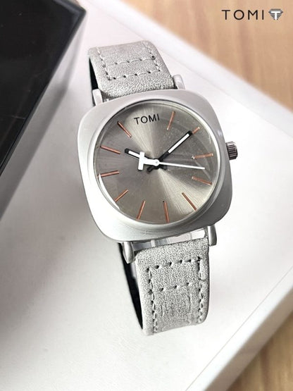 Tomi Original Leather Strap Watch